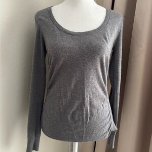 Moda International Cinched Sides Basic Scoopneck Top 100% Cotton, size M